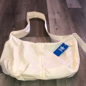 Adidas Originals 100% Polyester Crescent Crossbody Color Cream White NWT